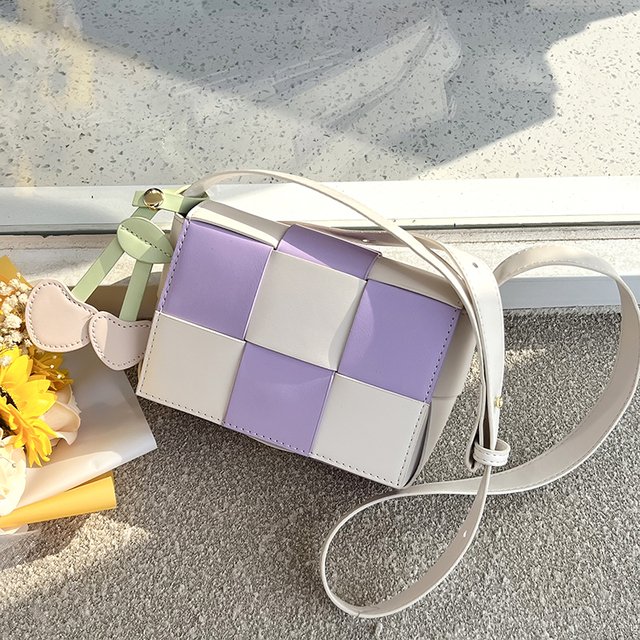 Color Block Knit Crossbody Bag - Billede 6