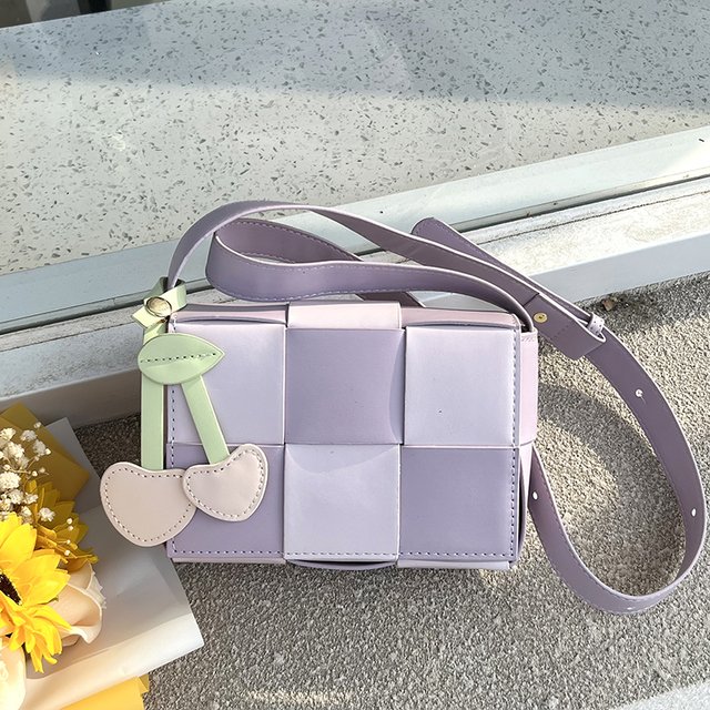 Color Block Knit Crossbody Bag - Billede 5